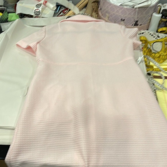 60/70 pink vintage dress in size medium, button down, Jackie O style dress, fun - Picture 9 of 10